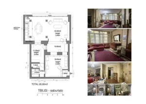 For sale 3-room apartment on Saburtalo, in Tbilisi