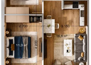 For sale 3-room apartment in Rustavi